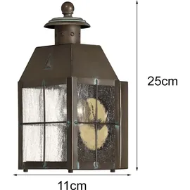 quintiesse Wandleuchte Glas Metall 24,8 cm IP44 E27