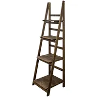 Kingpower Leiterregal Regal Bücherregal Wandregal Standregal Blumentreppe Klappbar Braun braun