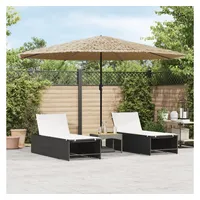 VidaXL Sonnenschirm mit Stahlmast Braun 388x388x248 cm