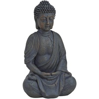 Boltze Buddha Figur sitzend (Höhe 20 cm, Statue aus Kunstharz, Feng-Shui Deko, Dekoration/Geschenkidee, für Innen- / Außenbereich) 1020235