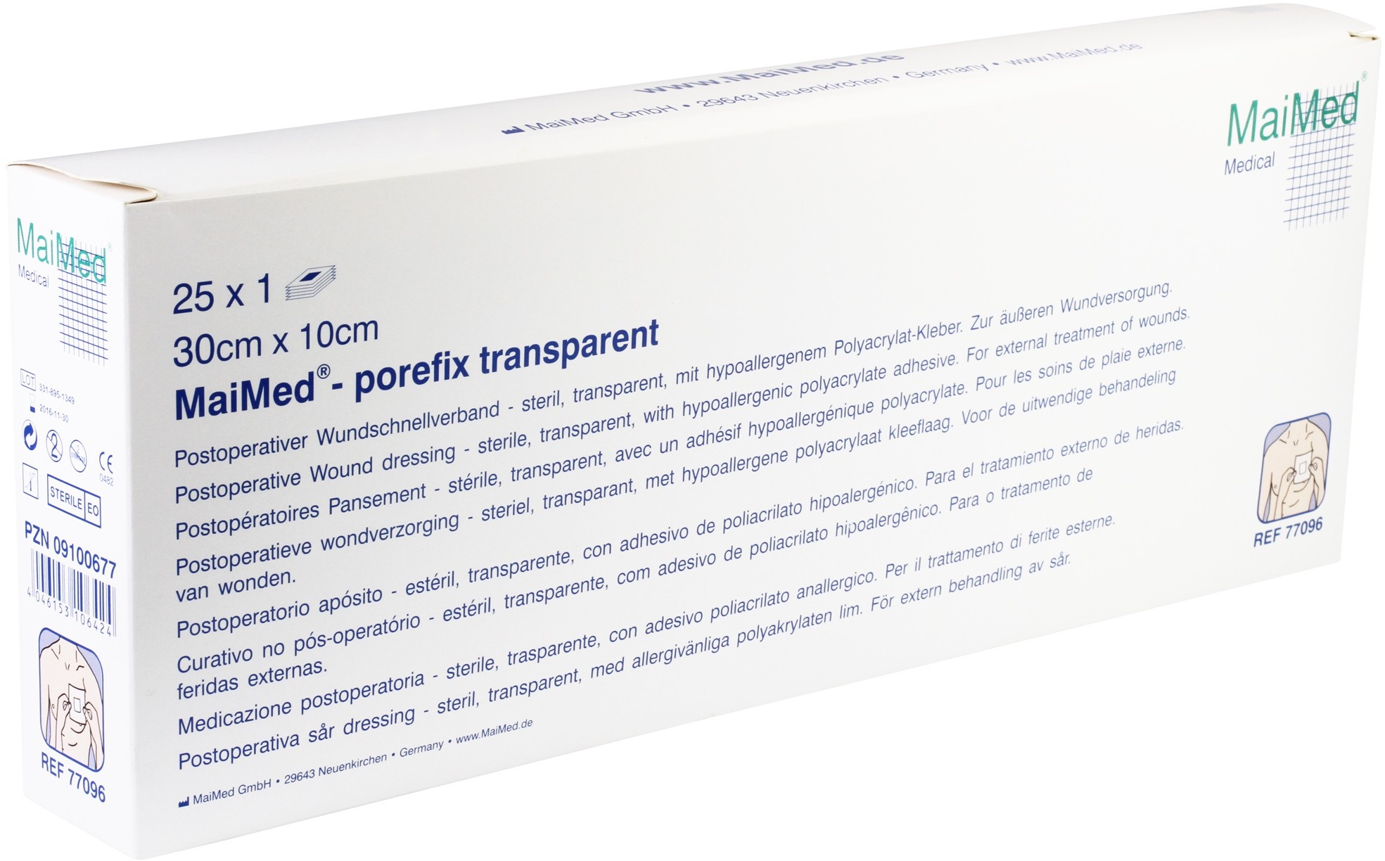 MaiMed porefix transparent steril Wundschnellverband