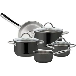 Topf-Set ECHTWERK "Black-Edition", schwarz, Töpfe, für alle Herdarten geeignet,, Induktion