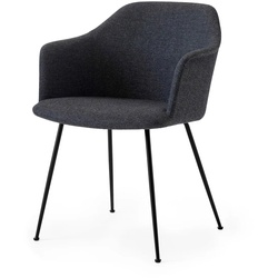 &Tradition - Rely HW35 Armlehnstuhl, schwarz / Kvadrat Re-Wool 198