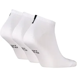 Puma UNISEX LOGO SNEAKER Sneakersocken 3-Paar Schwarz/Weiß 43-46