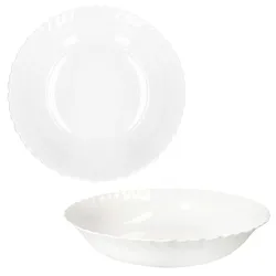 2x Servierschale Arkona Ø28cm Opalglas weiß Salat-Schüssel Beilagenschale