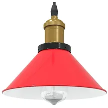 vidaXL 1-flg. Ø 22 cm rot glänzend Metall