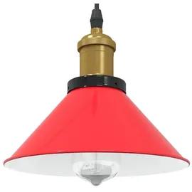 vidaXL 1-flg. Ø 22 cm rot glänzend Metall