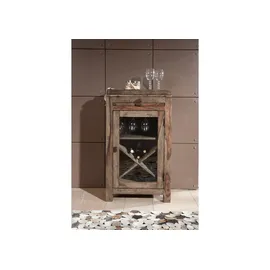 MASSIVMOEBEL24.DE Weinregal 60 x 40 x 104 cm Grau