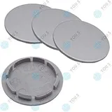 4 x YOU.S ORIGINAL Nabenkappen Nabendeckel Felgendeckel 66,0-56,0 mm - silber