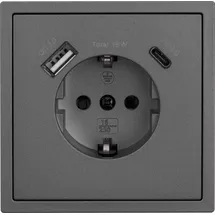 McPower Schuko-Steckdose 1x USB-C 18 W Schwarz 1 St.