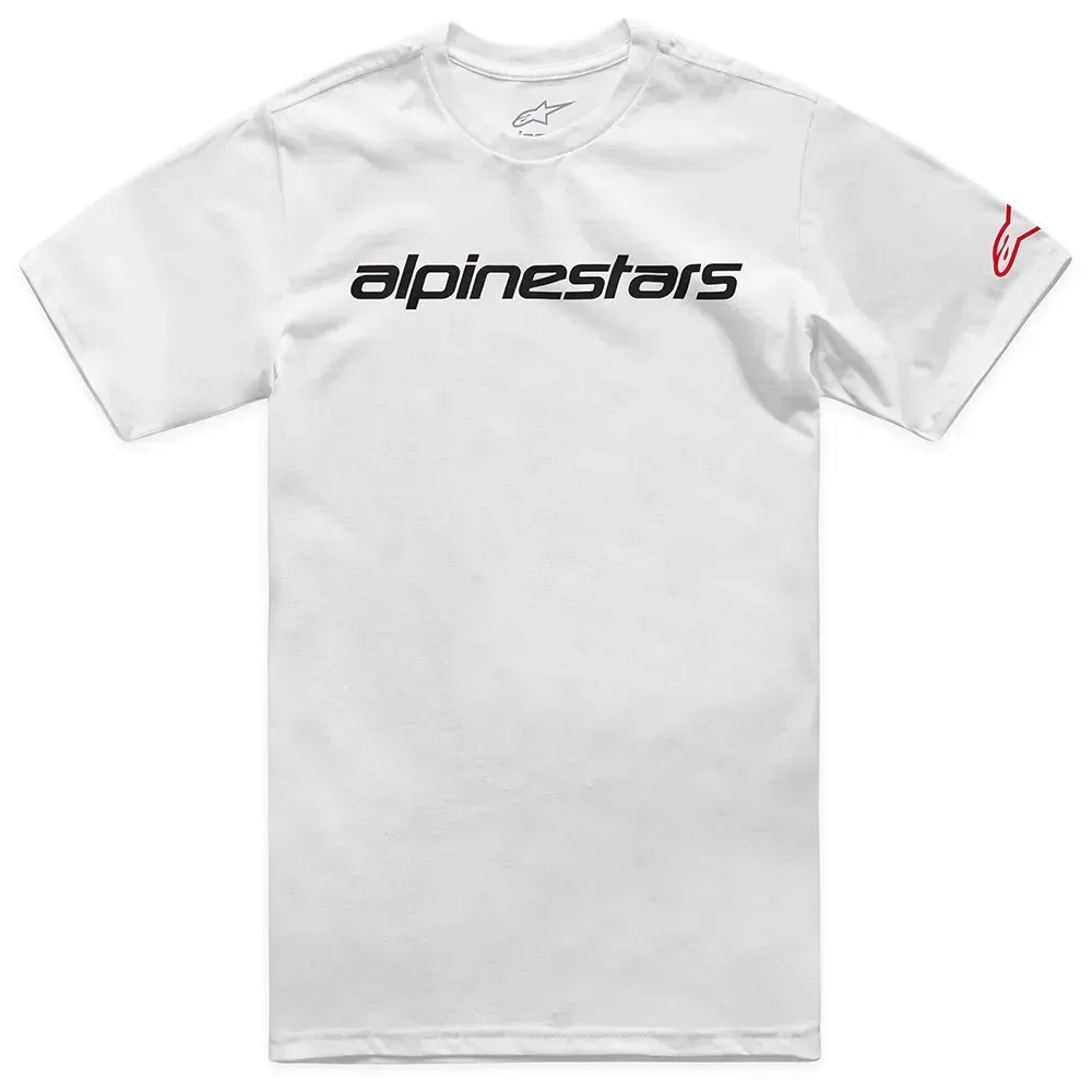 Alpinestars Linear Wordmark 2.0 Kurzarm-t-shirt - White / Red / Black - M
