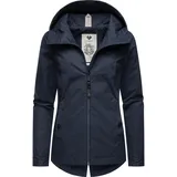 Ragwear leichte Damen, Übergangsjacke kurz Outdoorjacke wasserdicht Parka mit Kapuze Monade Übergang YOUMODO Navy24 Gr. 6XL (52), blau (mittelblau), Obermaterial: 100% Polyester.