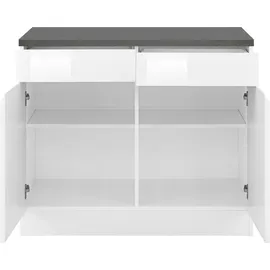 kochstation Unterschrank KOCHSTATION KS-Virginia 100 x 60 x 85 cm Weiß
