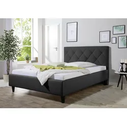 Polsterbett MAINTAL "Rexburg", grau (anthrazit), B:147cm H:107cm L:212cm, Betten, Bettseiten zerlegt, ohne Bettkasten