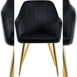 CLP Esszimmerstuhl Cheryl schwarz/gold