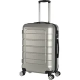 Cahoon / Hartschalenkoffer Trolley Reisekoffer Kofferset 4 Rollen M-L-XL-Set 201 silber Mittelgroßer Koffer