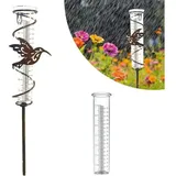 Regenmesser Aus Glas Und Metall Mit Gut Lesbarer Skala Für Garten, Rasen Und Terrasse, 2er-set