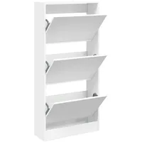 VidaXL Schuhschrank Weiß 60x21x125,5 cm Holzwerkstoff