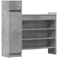 VidaXL Schuhschrank Betongrau 100,5x28x100 cm Holzwerkstoff
