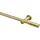 Interdeco GARDINENSTANGE Platon Elanto 240 cm (geteilt in 2 x 120 cm), 1-läufig (ohne Ringe), 20 mm Ø Messing-Optik