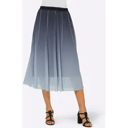 Schlupfrock CREATION L, Damen, Gr. 40, blau (marine, mittelblau), 90% Polyester, 10% Elasthan, gemustert, lang, Röcke