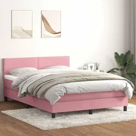 vidaXL Boxspringbett 140 x 210 cm Rosa