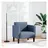 vidaXL Sessel mit Armlehnen Cordstoff 57,8 x 54 x 57,9 cm Blau mit Rollen