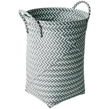 MSV Wäschekorb, 30 x 30 x 40 cm, Hellgrau und Weiß, 40 x 30 x 30, Grau, 40x30x30