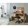 bega office Schreibtisch Kaschmir, Eiche/ Artisan, Holzwerkstoff, 2 Schubladen Schubladen, Wange, 50x77x120 cm Arbeitszimmer, Schreibtische, Bürotische