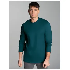 TRIGEMA T-Shirt "TRIGEMA Langarmshirt aus 100% Baumwolle", Herren, Gr. XL, saphir, Single Jersey, 100% Baumwolle, Basic, lang, Rundhals, Shirts T-Shirt