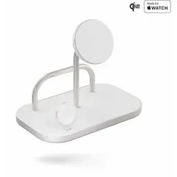 Zens Aluminium Series 4 in 1 Magnetic Wireless Charger + Watch 65W Qi2 weiß