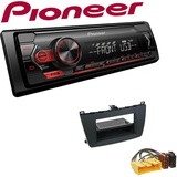 Pioneer 1-DIN Autoradio USB AUX Android Einbauset für Mazda 6 2008-2012 schwarz