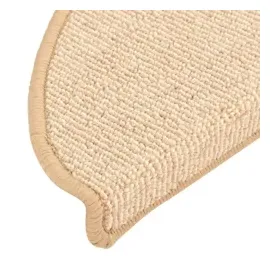 vidaXL Treppenmatten 15 Stk. Creme 56x17x3 cm