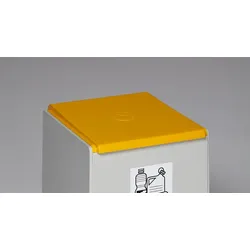 PROREGAL Deckel für Abfall- und Wertstoffsammelsystem 60 Liter | Kunststoff | Gelb