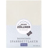 Julius Zöllner Spannbetttuch Jersey für Stillbett, Größe: 50 x 100 cm, Farbe: ecru