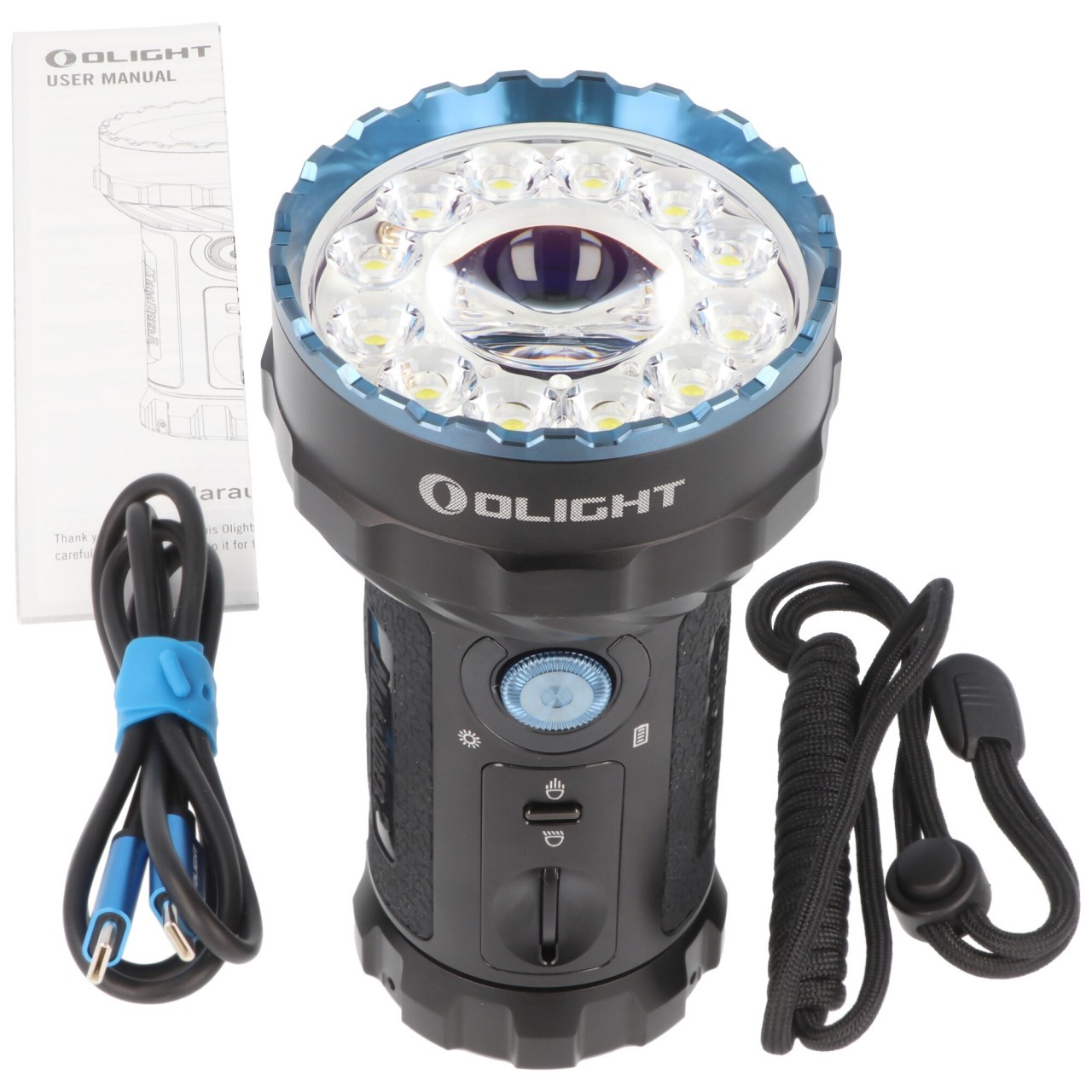 LED-Taschenlampe Olight Marauder 2 max. 14.000 Lumen, Leuchtweite bis zu 800 Meter weit