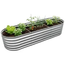 Relaxdays Hochbeet 240 x 60 x 45 cm Silber
