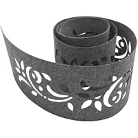 zaun|zu® Sichtschutzstreifen 255 x 15 cm Hellgrau Vlies