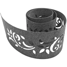 zaun|zu® Sichtschutzstreifen 255 x 15 cm Hellgrau Vlies