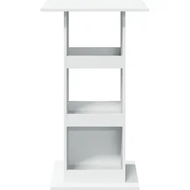 vidaXL Bartisch mit Ablagen 60 x 60 x 102 cm Weiß