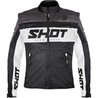 Shot Softshell Lite Motocross Jacke, schwarz-weiss, Größe 2XL