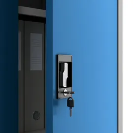 Jan Nowak Beata Aktenschrank 90 x 40 x 93 cm Grau / Blau