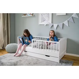 Kids Collective Kinderbett 70 x 140 cm Kiefer massiv weiß