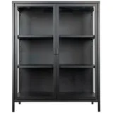 House Nordic Vitrine BRISBANE 80 x 40 x 101,5 cm Schwarz