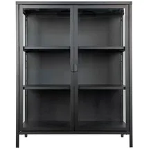 House Nordic Vitrine BRISBANE 80 x 40 x 101,5 cm Schwarz