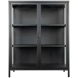 House Nordic Vitrine BRISBANE 80 x 40 x 101,5 cm Schwarz