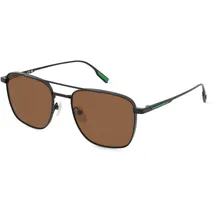 Lacoste L261s Unisex-Sonnenbrille Vollrand Pilot Metall-Gestell, schwarz