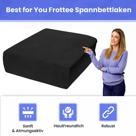 4mybaby GmbH Spannbettlaken Frottee 80 x 180 cm schwarz