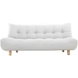 miliboo Design-Schlafsofa skandinavisch Hellgrau und Eiche YUMI