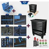 BRILLIANT TOOLS Werkstattwagen Stahl 7 Schubladen schwarz bestückt